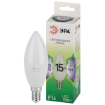 Лампочка светодиодная ЭРА GREEN LINE LED B35-15W-865-E14 GL E14 15 Вт свеча холодный свет Лампочка светодиодная ЭРА GREEN LINE LED B35-15W-865-E14 GL E14 15 Вт свеча холодный свет