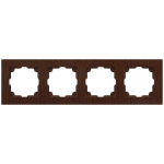 Рамка для розеток и выключателей Intro Accent 6-504-10 на 4 поста, СУ, венге