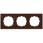 Рамка для розеток и выключателей Intro Accent 6-503-10 на 3 поста, СУ, венге
