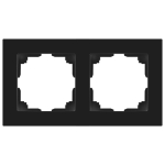 Рамка для розеток и выключателей Intro Accent 6-502-05 на 2 поста, СУ, антрацит
