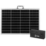 Портативная солнечная электростанция ЭРА ERAZS-01 (комплект), 200 Вт, 32400 мАч, Li-ion. Солнечная панель 50 Вт