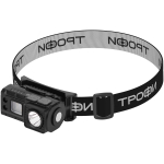 Фонарь налобный светодиодный Трофи GA-102 аккумуляторный 3 Bт сенсорное управление магнит клипса 5 режимов