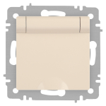 Розетка Intro Accent 6-203-02 2P+E Schuko с крышкой, 16А-250В, IP20, СУ, сл.кость