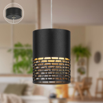 Светильник подвесной (подвес) ЭРА PL29 BK цоколь GX53 потолочный цилиндр черный