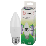 Лампочка светодиодная ЭРА GREEN LINE LED B35-15W-865-E27 GL E27 15 Вт свеча холодный свет Лампочка светодиодная ЭРА GREEN LINE LED B35-15W-865-E27 GL E27 15 Вт свеча холодный свет