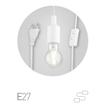 Светильник для растений ЭРА FITO-Holder E27 1.5 м с проводом и выключателем для фитоламп с цоколем Е27