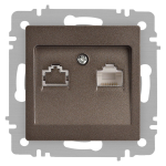 Розетка Intro Accent 6-303-08 информационная RJ45, IP20, СУ, бронза