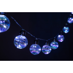 Садовая гирлянда ЭРА ERASF23-22 Радужные лампочки на солнечной батарее 3,8 м (длина рабочей части 1,8 метров) 10 LED