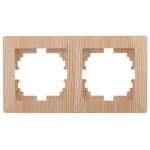 Рамка ЭРА Intro Solo 4-502-11 для розеток и выключателей на 2 поста сосна