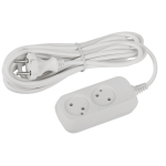 Удлинитель электрический ЭРА UDL-10-250 Greenline 2 розетки без заземления 5м ПВС 2x0.75мм2