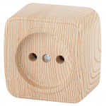 Розетка ЭРА Intro Polo 3-201-11 16А 250В накладная сосна без заземления