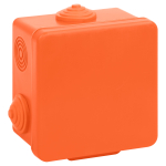 Распаячная коробка ЭРА KOR-80-80-50-7g-OR-FR огнестойкая 80х80х50мм оранжевая с гермовводами 7 вх. IP54