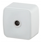 Розетка ЭРА Intro Polo 3-301-01 накладная белый телевизионная