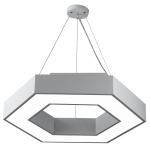 Светильник светодиодный Geometria ЭРА Hexagon SPO-123-W-40K-045 45Вт 4000К 2500Лм IP40 600*600*80 белый подвесной