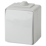 Выключатель ЭРА Эксперт 11-1601-03 накладной IP65 10А 250В серый одноклавишный