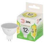 Лампочка светодиодная ЭРА GREEN LINE LED MR16-12W-830-GU10 GL GU10 12 Вт софит теплый свет Лампочка светодиодная ЭРА GREEN LINE LED MR16-12W-830-GU10 GL GU10 12 Вт софит теплый свет