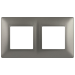 Рамка для розеток и выключателей ЭРА Elegance 14-5002-16 на 2 поста, титан