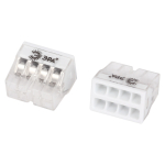 Клемма ЭРА NO-225-362 быстрозажимная 2273-208 компактная 8-проводная 0.2-2.5 мм2 упаковка 15 шт