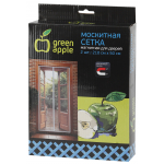 Магнитная сетка на дверь GBN007 GREEN APPLE 2штx210смx50см,магнитный замок,12шт липучка крепежная