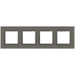 Рамка для розеток и выключателей ЭРА Elegance 14-5204-16 на 4 поста, металл, титан