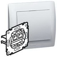 Розетка комбинированная Legrand PRO21 775781 компьютерная RJ45 кат 6 UTP + телефонная RJ 11 Legrand