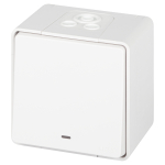 Выключатель ЭРА Эксперт 11-1502-01 с подсветкой IP55, 10АХ-250В, ОУ, белый