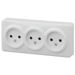 Розетка ЭРА Эксперт 11-2207-01 накладная IP20 16А 250В белый тройная Розетка ЭРА Эксперт 11-2207-01 накладная IP20 16А 250В белый тройная