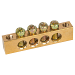 Шина ЭРА NO-122-01 PEN земля-ноль 6х9мм 4/2 латунная с креплениями по краям Шина ЭРА NO-122-01 PEN земля-ноль 6х9мм 4/2 латунная с креплениями по краям