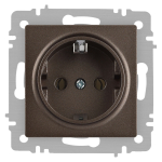 Розетка Intro Accent 6-202-08 2P+E Schuko, 16А-250В, IP20, СУ, бронза Розетка Intro Accent 6-202-08 2P+E Schuko, 16А-250В, IP20, СУ, бронза