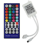 Контроллер ЭРА для светодиодной ленты с ИК пультом RGBW-Controller-12/24V-96/192W-IP20-IR Контроллер ЭРА для светодиодной ленты с ИК пультом RGBW-Controller-12/24V-96/192W-IP20-IR