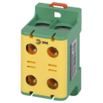 Клемма силовая вводная КСВ ЭРА NO-224-142 двойная (KE67.3) 16-95 мм² желтая/зеленая "PE"