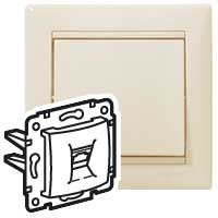 VALENA DIY Розетка телефонная двойная RJ11 слоновая кость VALENA DIY Розетка телефонная двойная RJ11 слоновая кость