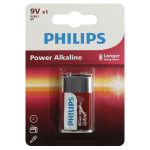 Батарейка Philips 6LR61P1B/51 "крона" алкалиновая 9V 1 шт. 6LR61/9V-1BL Power (1/12/24/6240)