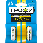 Элемент питания Трофи LR6-2BL ULTRA щелочная (алкалиновая)