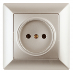Розетка Intro Solo 4-201-04 16А 250В шампань без заземления скрытой установки