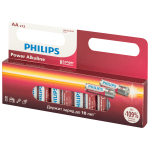 Батарейки Philips LR6P12W/51 АА алкалиновые 1,5v 12 шт. LR6-12BL Power (12/240/19200)