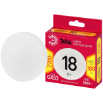 Лампа светодиодная ЭРА RED LINE LED GX-18W-827-GX53 R 18Вт таблетка теплый дневной свет GX53