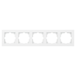 Рамка для розеток и выключателей Intro Accent 6-505-01 на 5 постов, СУ, белый