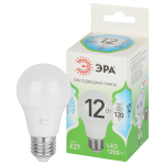 Лампочка светодиодная ЭРА GREEN LINE LED A60-12W-840-E27 GL E27 12 Вт груша яркий белый свет