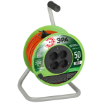 Удлинитель силовой ЭРА RP-4-2x1.5-50m на пластиковой катушке без заземления 4 розетки 50м ПВС 2х1,5мм2