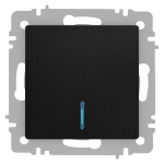 Выключатель Intro Accent 6-102-05 с подсветкой, 10А-250В, IP20, СУ, AL/CU, антрацит