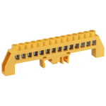 Шина ЭРА NO-224-119 PE земля в комбинированном изоляторе на DIN-рейку ШНИ-8х12-14-Д- желтый