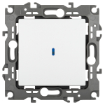 Выключатель ЭРА Серия 12 12-1102-01М с подсветкой, 10АХ-250В, белый матовый