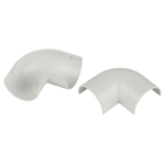 Поворот ЭРА T-90-KK-30-13-FW на 90 градусов для полукруглого кабель-канала белый 30х13мм 2шт/комплект