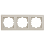Рамка ЭРА Intro Solo 4-503-02 для розеток и выключателей на 3 поста слоновая кость