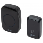 Звонок дверной ЭРА C88 беспроводной, от сети, черный, 38 мелодий