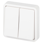 Выключатель ЭРА Эксперт 11-1524-01 двойной IP55, 10АХ-250В, СУ, белый