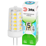 Лампа светодиодная ЭРА GREEN LINE LED G4-JC-5W-840-12V GL 5Вт капсула 12В яркий белый свет G4