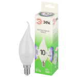 Лампочка светодиодная ЭРА GREEN LINE LED BXS-10W-865-E14 GL E14 10 Вт свеча на ветру холодный свет