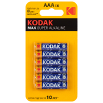 Батарейки Kodak LR03-4+2BL MAX SUPER Alkaline (72/288)